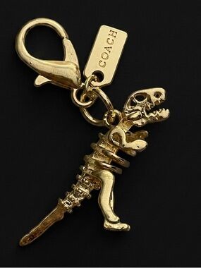 Coach Gold Tone Dinosaur Fossil Rex Charm
